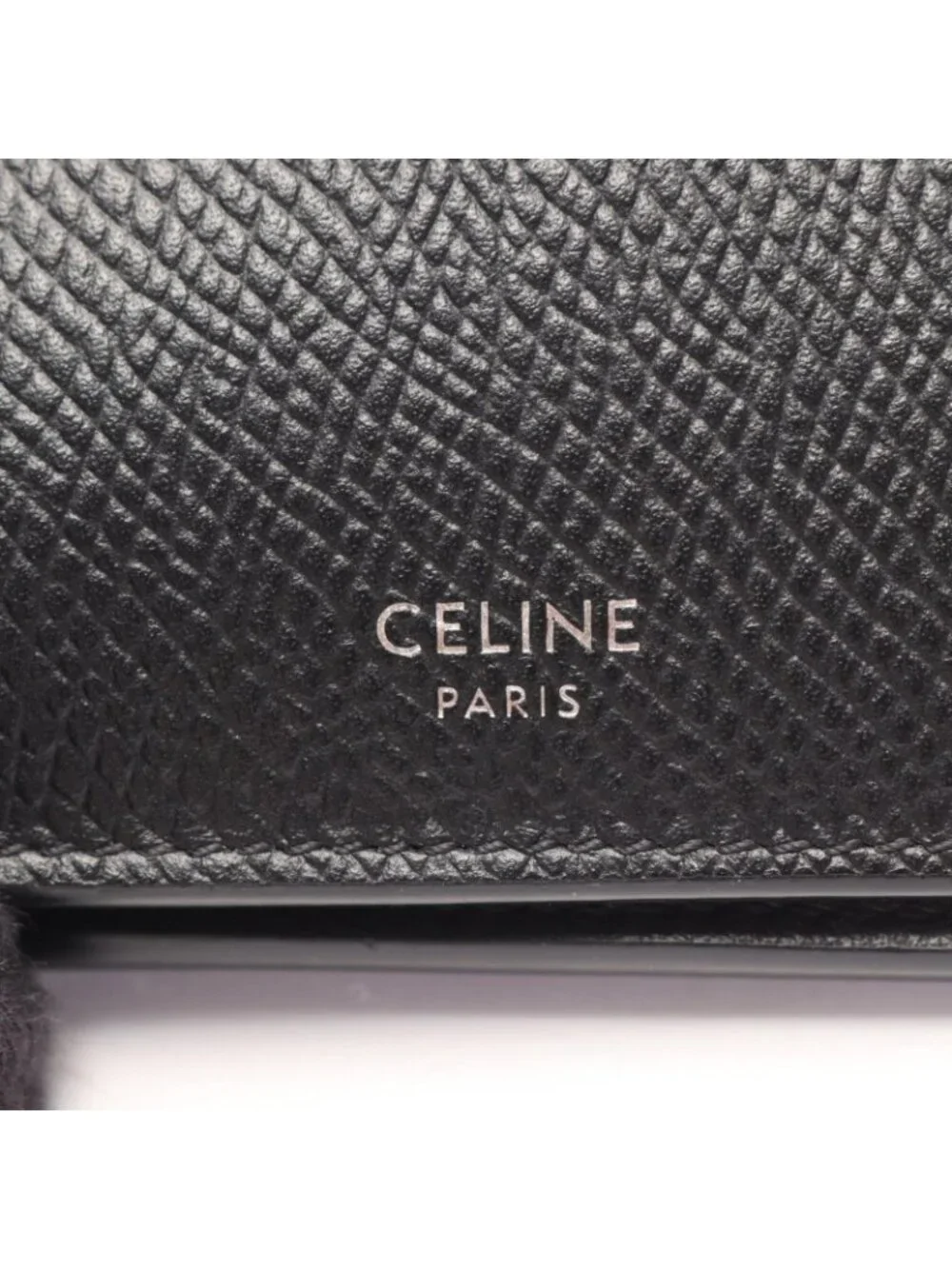 Celine Bifold Wallet Black Leather